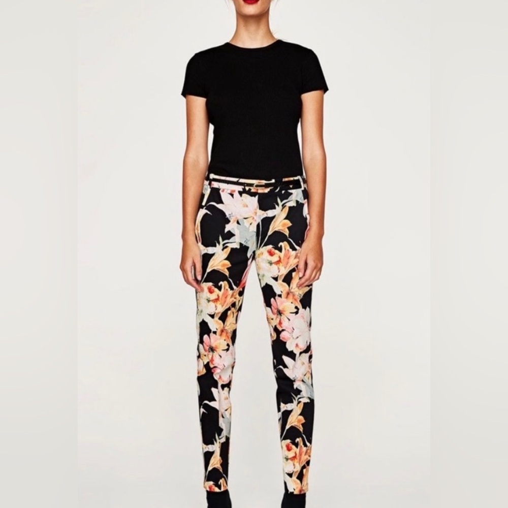 Zara Floral Print Pants